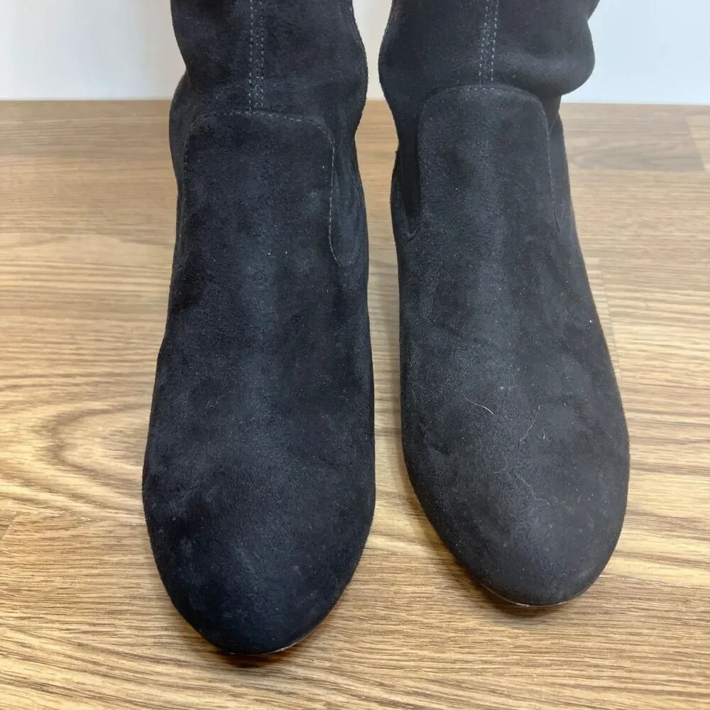 Michael Kors Braden OTK Over Knee Boot Black Faux Suede‎ Women’s Size 6.5M